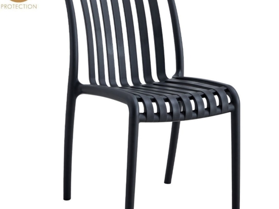 Καρέκλα Στοιβαζόμενη Sticky 27-0244 41.5x60x80.5cm Black