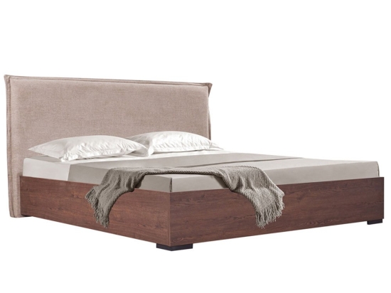 Κρεβάτι Nuez (Για Στρώμα 160x200cm) 09-2132 162x202x120cm Beige-Walnut Διπλό