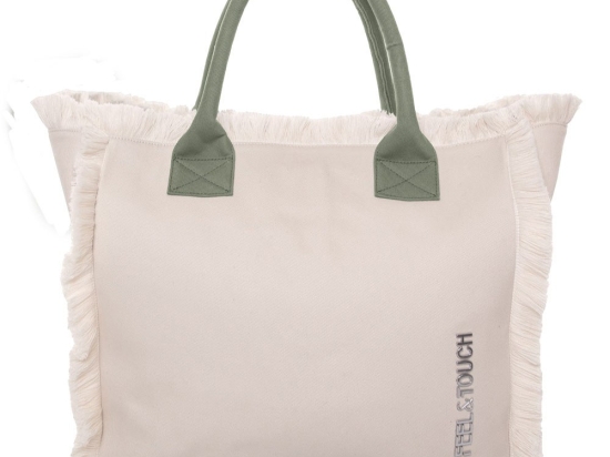 Τσάντα Ώμου Caribbean 40x35x20cm Ammos - Khaki Feel & Touch