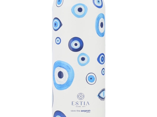 Ποτήρι - Θερμός Spirit Of Luck Save The Aegean 01-31251 500ml White-Blue Estia