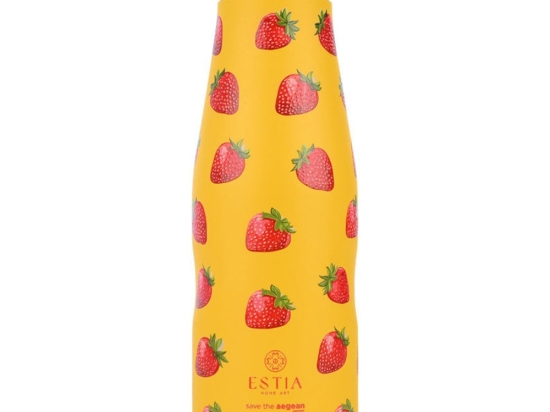 Μπουκάλι Θερμός Berry Bright Save The Aegean 01-31534 500ml Yellow-Red Estia