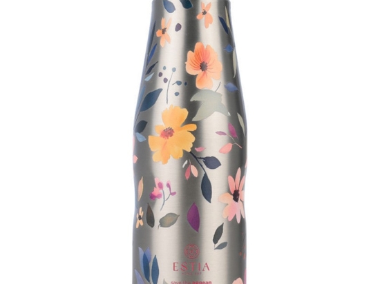 Μπουκάλι Θερμός Silver Botanic Save The Aegean 01-31633 500ml Silver-Multi Estia