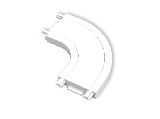 Σύνδεσμος Μαγνητικής Ράγας Bisqit VK/04481/W/CON 40V Ultra Slim IP20 Καμπύλη 5x5cm White VKLed