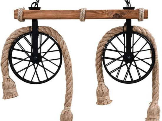 Φωτιστικό Οροφής Two Wheels 835-124-306 60x8x43cm 4xΕ27 60W Black-Brown