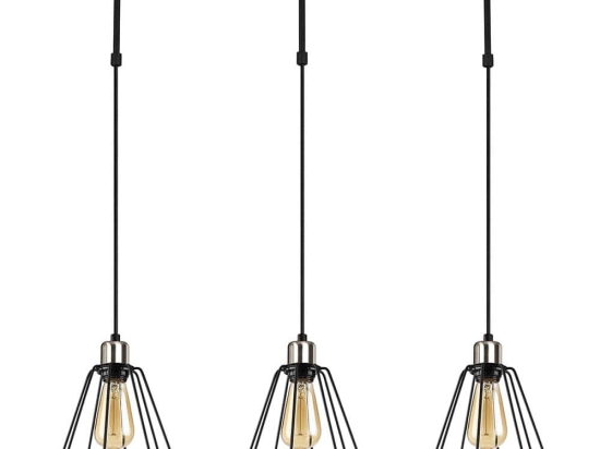 Φωτιστικό Οροφής Kese 892OPV1607 84x20x135cm 3xE27 40W Black Opviq