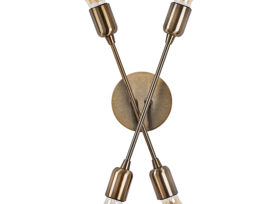 Φωτιστικό Τοίχου - Απλίκα Fleur 584TTM1977 17x8x40cm 4xE27 40W Gold Opviq