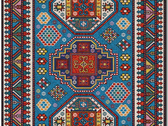 Χαλί Asr Crpt-101 288NGR2173 Blue-Multi Conceptum Hypnose 100x180cm