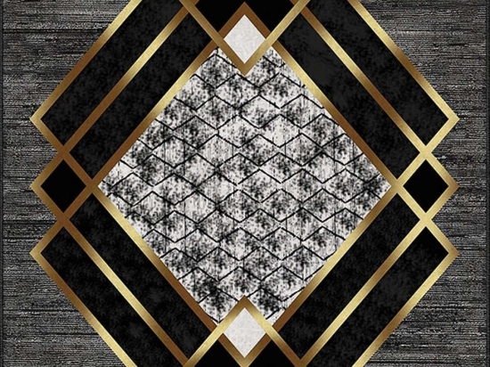 Χαλί Asr Crpt-139 288NGR2440 Black-Gold Conceptum Hypnose 80X140cm