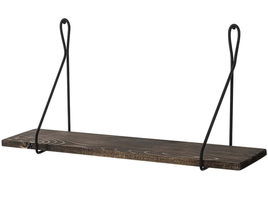 Ράφι Τοίχου Amaryllis 491CRT1124 60x15x27cm Walnut-Black