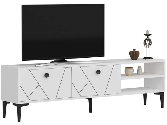 Έπιπλο Tηλεόρασης Clara 475OLV1119 150x29,6x45cm White