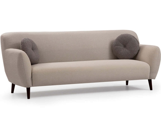 Καναπές Τριθέσιος Enna 560ARE1330 220x87x87cm Beige