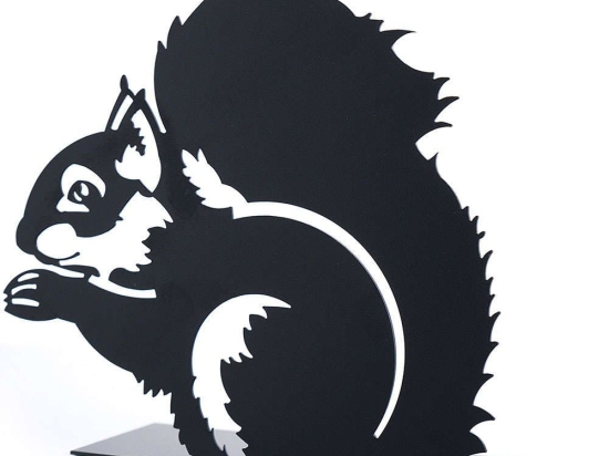 Διακοσμητικό Επιτραπέζιο Squirrel 901LMN1119 21x20cm Black Aberto Design Μέταλλο