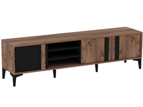 Έπιπλο Τηλεόρασης Mengu 835PUQ6214 180x40x50cm Pine-Anthracite