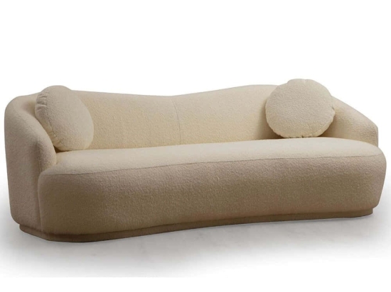 Καναπές Τριθέσιος Ancona 569HLN1135 225x98x76cm Cream