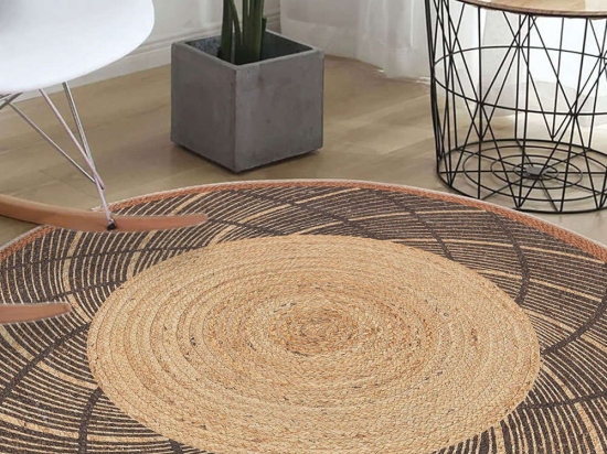 Χαλί Woopamuk481 599HFT4925 Cream-Black Conceptum Hypnose 140X140cm Round