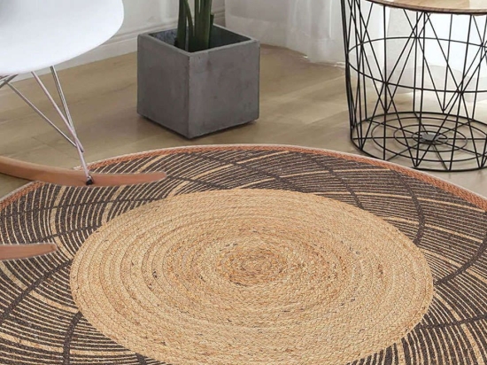 Χαλί WOOPAMUK481 Cream-Black Conceptum Hypnose 150X150cm Round