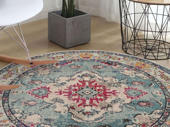 Χαλί WOOPAMUK495 Turquoise Conceptum Hypnose 120X120cm Round