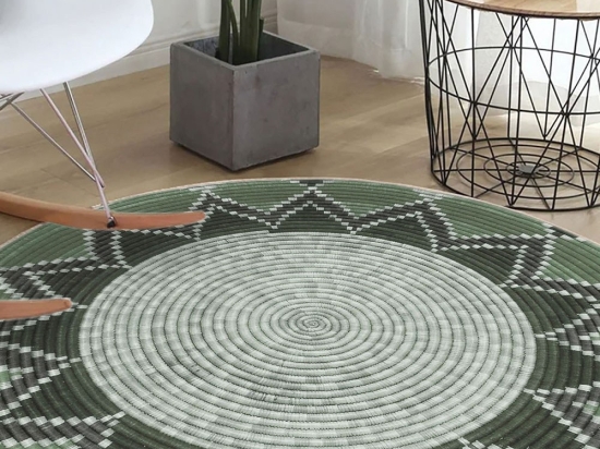 Χαλί Woopamuk506 599HFT5248 Green-Grey Conceptum Hypnose 90X90cm Round