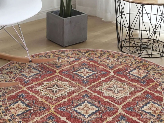Χαλί Woopamuk527 599HFT5442 Red-Multi Conceptum Hypnose 120X120cm Round