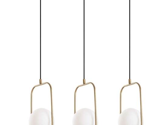 Φωτιστικό Οροφής - Ράγα Skew 942FLG1666 80x15x185cm 3xE14 40W Gold Opviq