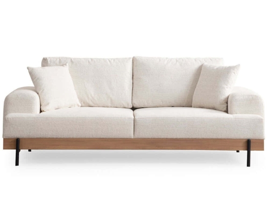 Καναπές Τριθέσιος Eti 560ARE2120 220x98x78cm Oak-White