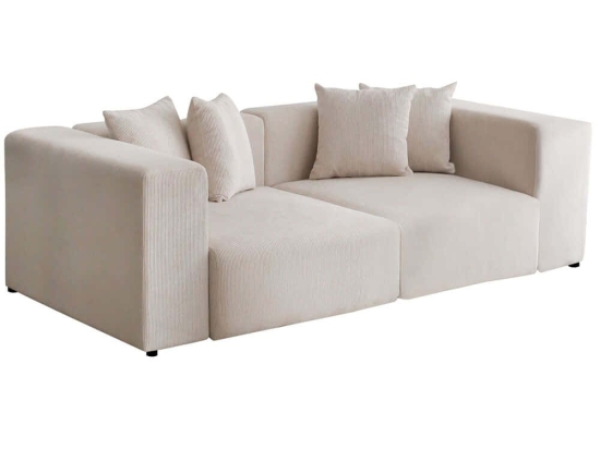Καναπές Τριθέσιος Yolo 383EVN1245 222x110x89cm White