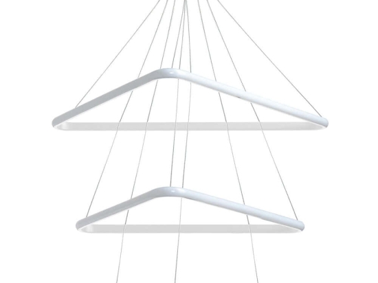Φωτιστικό Οροφής Trinity Triangle 166PRG1229 50x50x80cm Led 60-80W 4000K White Opviq