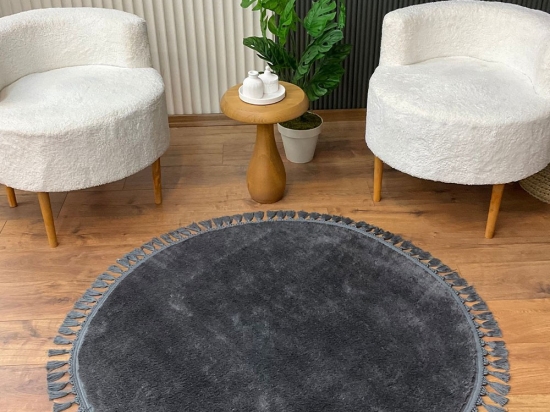 Χαλί 1414 514SRZ1427 Anthracite Conceptum Hypnose 150X150cm Round
