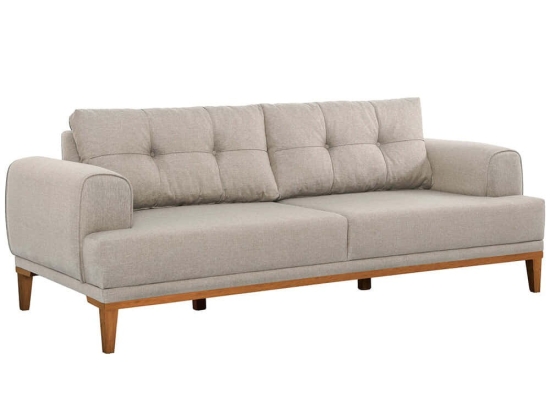 Καναπές Τριθέσιος Vina 867UNQ2205 223x94x82cm Cream-Pine