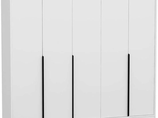 Ντουλάπα Πεντάφυλλη Lara 506MNR3733 229x60x210cm White Πεντάφυλλη