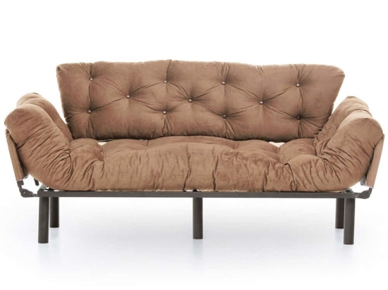Καναπές - Κρεβάτι Τριθέσιος Nitta 859FTN2868 185x70x85cm Light Brown