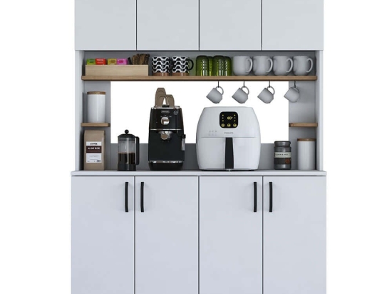 Ντουλάπι Κουζίνας 893RAN4964 120x40x184,2cm White Μοριοσανίδα, Μελαμίνη