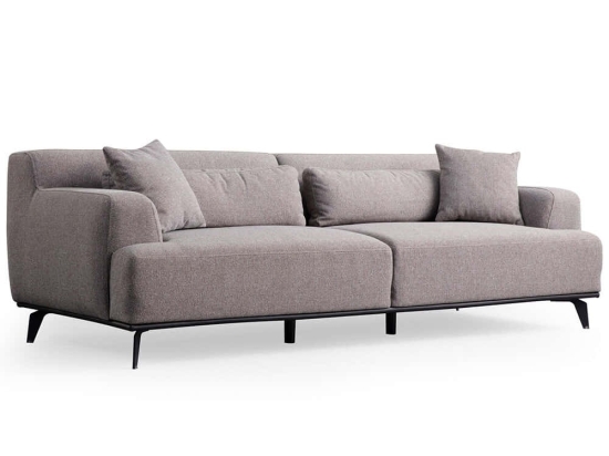 Καναπές Τριθέσιος Jaguar 560ARE1546 240x100x75cm Brown-Grey
