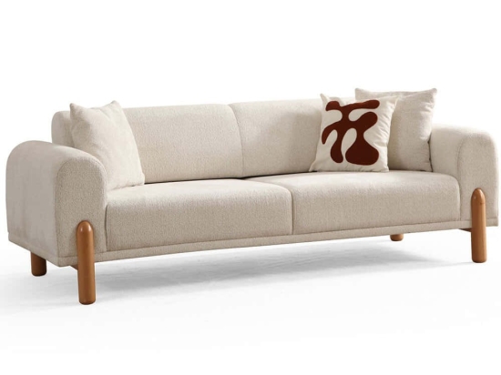 Καναπές - Κρεβάτι Τριθέσιος Lyke 560ARE4103 228x88x75cm Cream