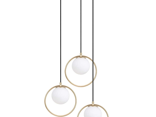 Φωτιστικό Οροφής Dolunay 521SHN3452 47x47x115cm 3xE27 40W Gold Opviq