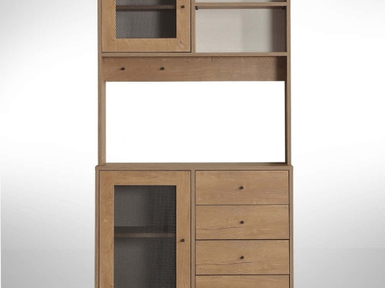 Ντουλάπι Κουζίνας Grano 801CMY5418 96x40x187cm Oak Μοριοσανίδα