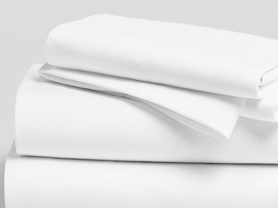 Σεντόνι Ξενοδοχείου White 52% Cotton 48% Polyester 144TC Υπέρδιπλo 240x260cm Βαμβάκι-Πολυέστερ