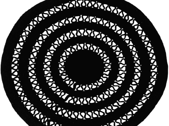 Χαλί Alyssa Black 1A Carpet Couture 200X200R