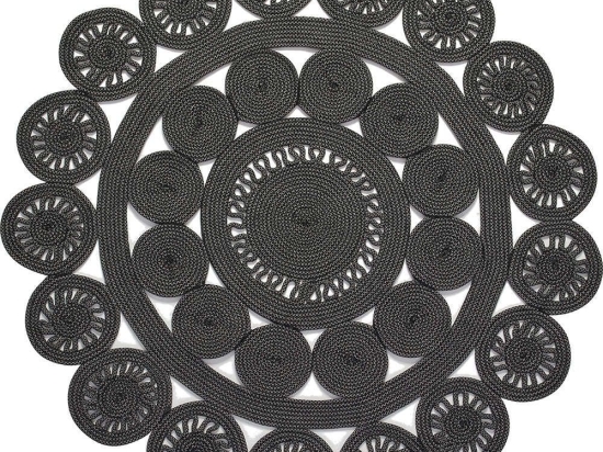 Χαλί Alyssa Black/Grey 2B Round Carpet Couture 200X200R
