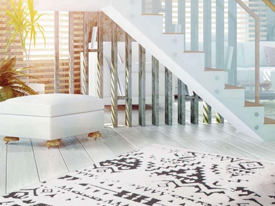 Χαλί Agadir 110 White-Black Kayoom 200X290cm