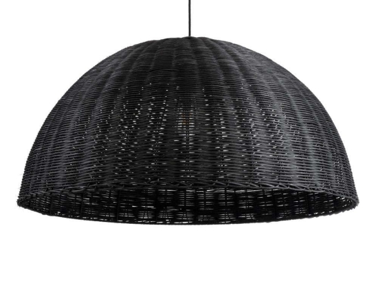 Φωτιστικό Οροφής Montana 02384 Φ80x40cm 1xE27 IP20 Black GloboStar