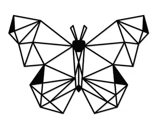 Διακοσμητικό Τοίχου Butterfly 214243 50x3x35cm Black Megapap Μέταλλο