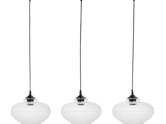 Φωτιστικό Οροφής - Ράγα Rigato 02-0342 3/Ε27 Φ25x80x96cm Clear Heronia
