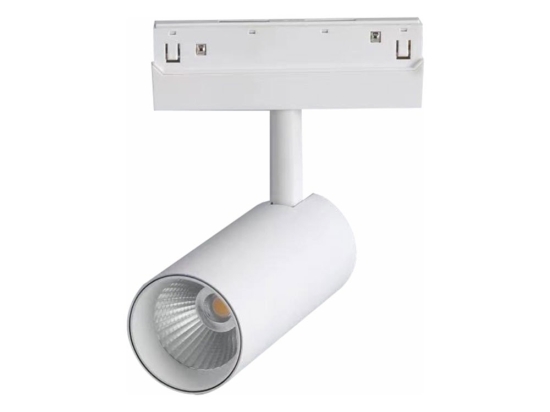 Σποτ Μαγνητικής Ράγας HUBE2030W 48V DC 20W 3000K 1400Lm 36° Osram RA90 6x14,5cm White Aca