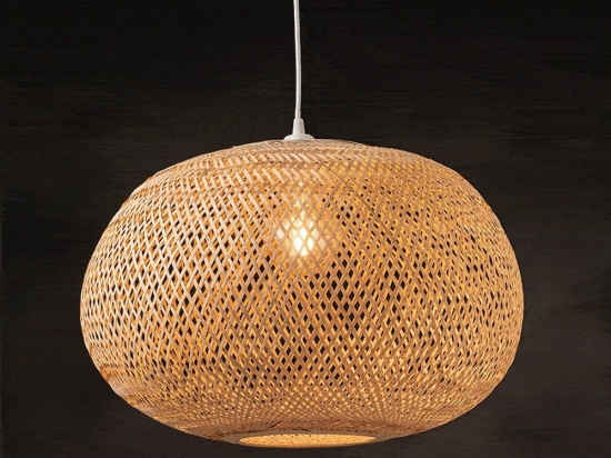 Φωτιστικό Οροφής HX477P 56x35cm 1xΕ27 Natural Aca