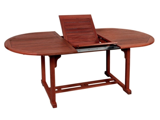 Τραπέζι Οβάλ Επεκτεινόμενο Αυτόματο 203468 Brown Red 80x140+40x75cm