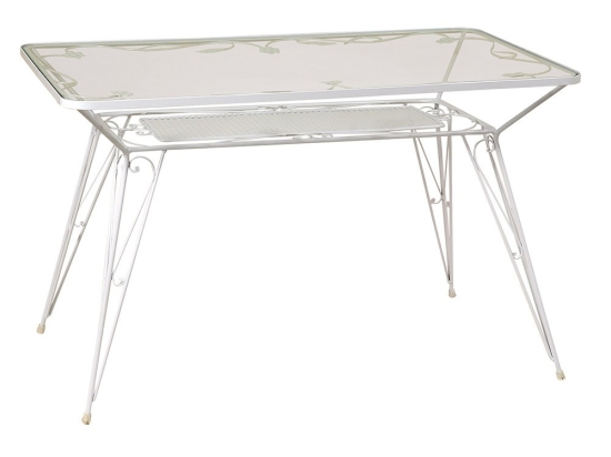 Τραπέζι Παραλ/μο Μασίφ 3770 140x70x73cm Beige-White