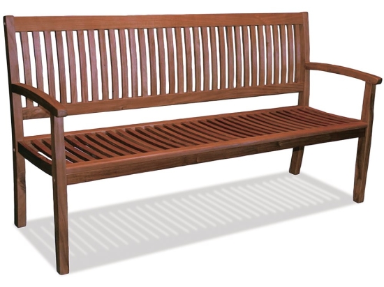 Καναπές Ξύλινος Τριθέσιος VAL 3 AC 158x62x88cm Brown Τριθέσιος