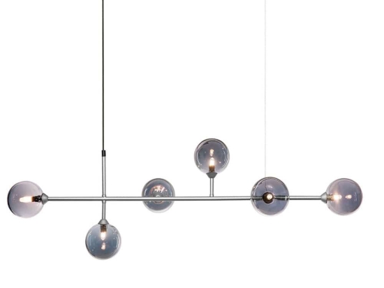 Φωτιστικό Οροφής - Ράγα 01364 6xG9 115x32cm Silver Luma