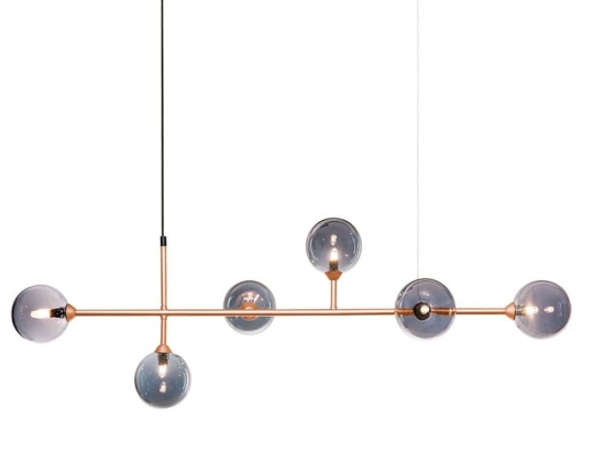 Φωτιστικό Οροφής - Ράγα 01364 6xG9 115x32cm Copper Luma
